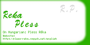 reka pless business card